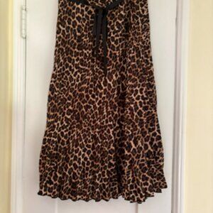 NWOT Zara Leopard Skirt Size M